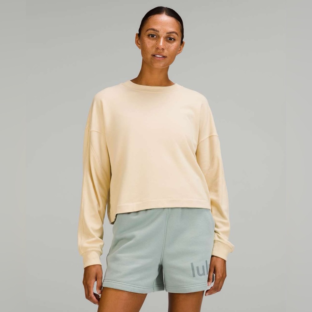 Lululemon Modal Fleece Pullover Prosecco Yellow Size 6 2022